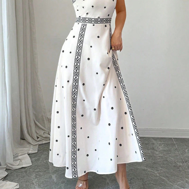 ✨Rochie elegantă pentru femei, cu imprimeu și bretele subțiri🥰-4