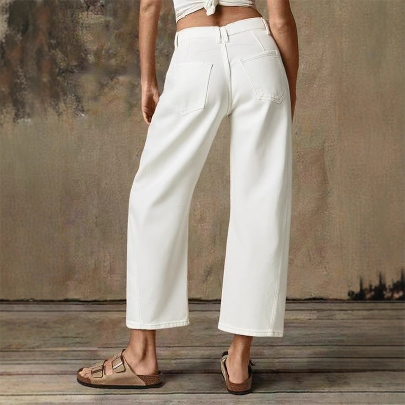 🌬️💝Pantaloni simpli, clasici, cu croi larg, pentru femei☕️-1