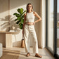 🌬️💝Pantaloni simpli, clasici, cu croi larg, pentru femei☕️-3