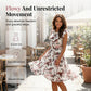 🔥Rochie din șifon🌹Rochie din șifon cu mâneci cu volane și imprimeu floral pentru femei👗❤️-3