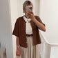 💓Bluză clasică din tricot cu mâneci scurte✨-15
