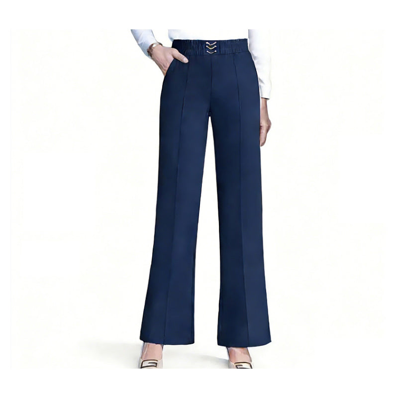 🔥Pantaloni cu croială versatilă🔥Pantaloni cu talie înaltă și croi larg pentru femei💼-9