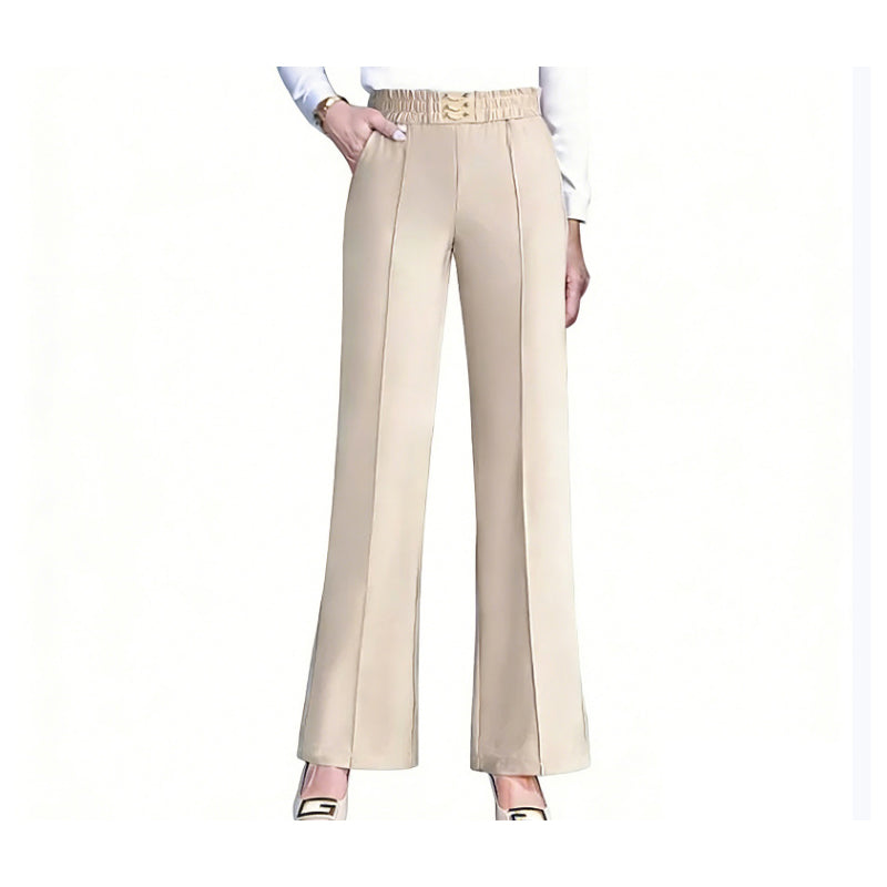 🔥Pantaloni cu croială versatilă🔥Pantaloni cu talie înaltă și croi larg pentru femei💼-10