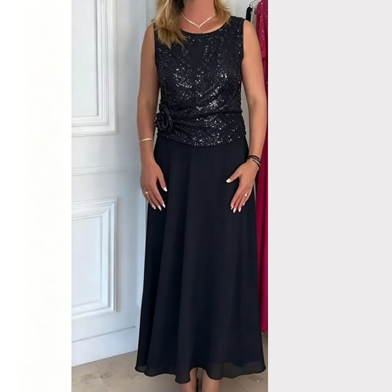 ✨Rochie elegantă din imitație de piele, din două piese, pentru femei💓-9