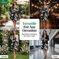 O rochie elegantă pentru femei din șifon, cu imprimeu floral