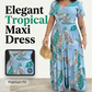🌿【S-5XL】🍃Rochie maxi vaporoasă pentru femei, cu imprimeu de frunze