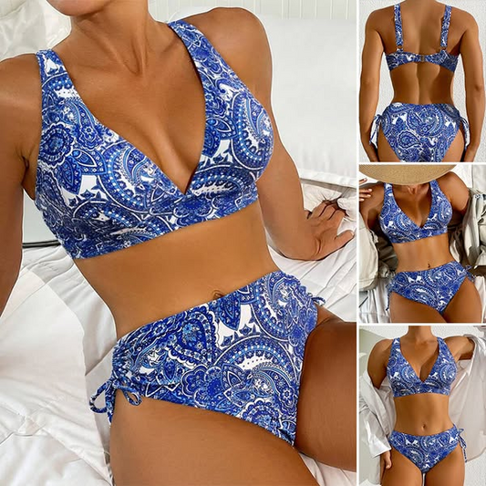 Costum de baie din două piese, elegant și sexy, în stil boem