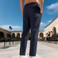 Pantaloni eleganți pentru bărbați, cu croi drept și șnur