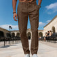 Pantaloni eleganți pentru bărbați, cu croi drept și șnur
