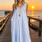 Rochie maxi fără mâneci, cu buzunare, pentru femei, lejeră, casual și elegantă, un articol indispensabil pentru garderoba de vară ☀️🌸