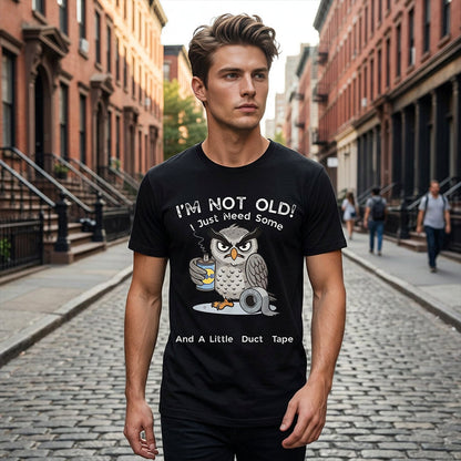 🥳 Bestseller 2026 🦉 Tricou cu imprimeu „Nu sunt bătrân” cu bufniță