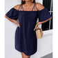 👗 Rochie mini elegantă, în culori uni, pentru femei