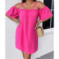 👗 Rochie mini elegantă, în culori uni, pentru femei