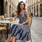 Rochie midi lejeră, cu imprimeu, pentru femei