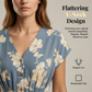 ❤️ Rochie de lungime medie cu decolteu în V pentru femei, cu imprimeu floral și nasturi