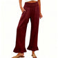 🎉Ofertă specială de Ziua Mamei❤️Pantaloni de lounge cu volane, stil Boho, pentru femei