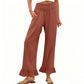 🎉Ofertă specială de Ziua Mamei❤️Pantaloni de lounge cu volane, stil Boho, pentru femei