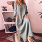 Rochie maxi lejeră din bumbac și in, pentru femei