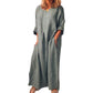 Rochie maxi lejeră din bumbac și in, pentru femei