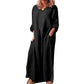Rochie maxi lejeră din bumbac și in, pentru femei