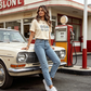 👕 Tricou „Life is Good” — cu imprimeu de margarete, din bumbac 100%, croială lejeră, care transmite un mesaj pozitiv 🌼