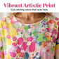 Rochie de vacanță colorată, cu croială lejeră