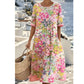 Rochie de vacanță colorată, cu croială lejeră