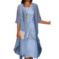 Set de rochie de gală până la genunchi și cardigan pentru femei