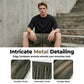 🩳Gata de ieșit în oraș, croială lejeră ✨🖤Pantaloni scurți unisex cu croială largă și detalii metalice