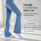 Blugi evazați cu talie înaltă și material elastic pentru femei