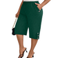 Pantaloni capri casual pentru femei, cu talie elastică și confortabili