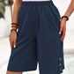 Pantaloni capri casual pentru femei, cu talie elastică și confortabili