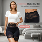 Set pentru femei: top cu dungi și pantaloni scurți din dantelă
