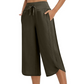 Pantaloni capri largi pentru femei, cu croi larg