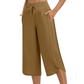 Pantaloni capri largi pentru femei, cu croi larg