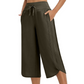 Pantaloni capri largi pentru femei, cu croi larg