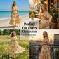 👗 Rochie lungă de vară cu imprimeu floral, cu umerii goi și volane – elegantă, vaporoasă și perfectă pentru zilele însorite 🌸☀️