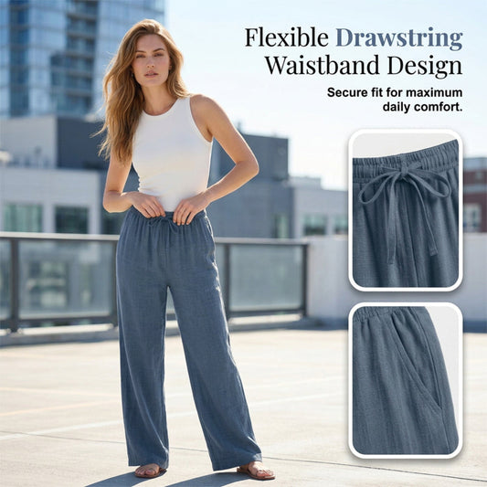 Pantaloni casual pentru femei, cu croi larg