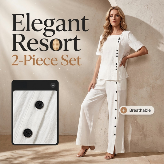 Set din două piese pentru femei: bluză casual și pantaloni cu croi larg