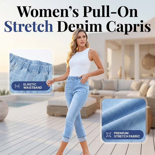 🥳Modelul anului 2026🥳💙Pantaloni scurți din denim elastic pentru femei