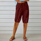 ☀️Pantaloni capri pentru femei, cu cordon la talie