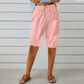 ☀️Pantaloni capri pentru femei, cu cordon la talie