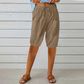 ☀️Pantaloni capri pentru femei, cu cordon la talie