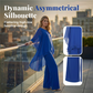 Set pentru femei compus din un top larg cu croi asimetric și pantaloni cu croi larg