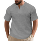 Tricou casual pentru bărbați, cu mâneci scurte, în culori uni