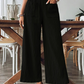 Pantaloni casual pentru femei, de culoare uni, cu croială largă