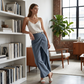 Pantaloni casual scurți din patchwork pentru femei👖