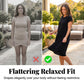 👗Rochie casual pentru femei, cu mânecă scurtă, tip tricou
