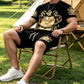 Set tricou și pantaloni scurți pentru bărbați, cu imprimeu Gold Crest