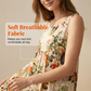 Rochie lungă fără mâneci cu imprimeu floral
